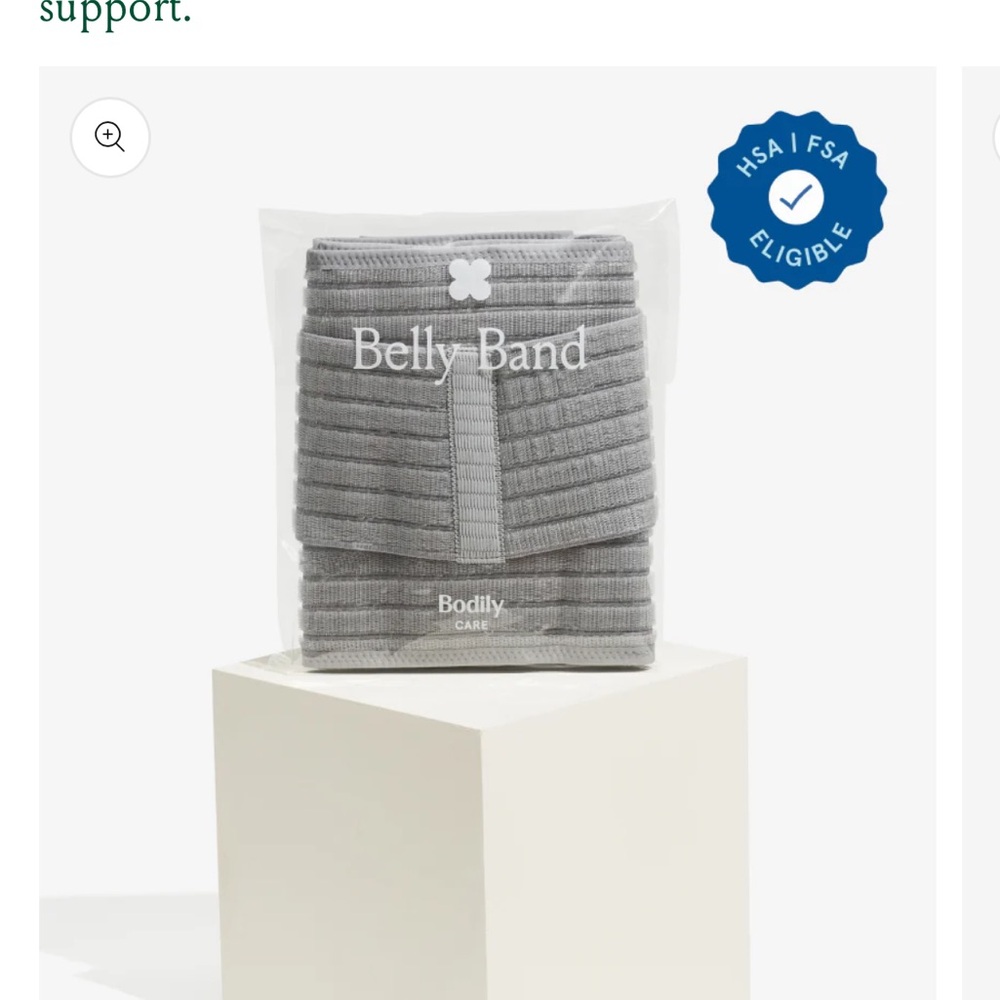 Gray Belly Band Support Belt
